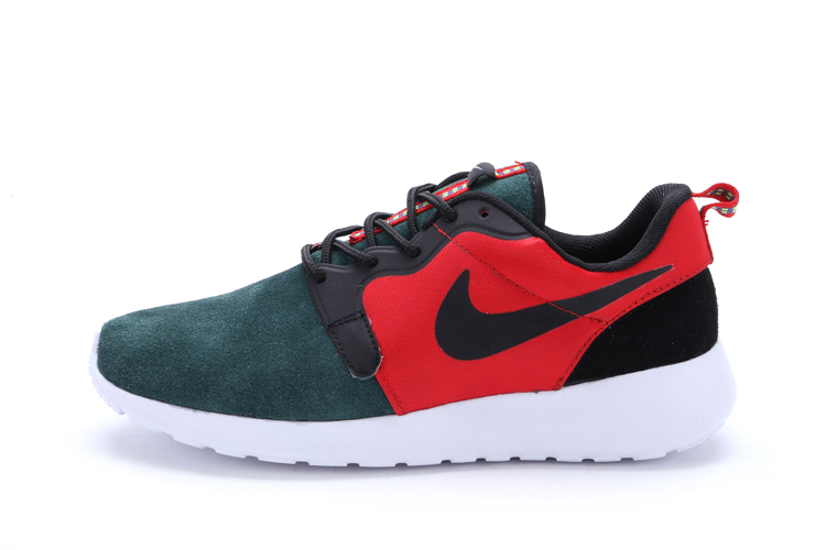 nike rosherun hyp prs qs fur rouge vert chaussures noires (4)